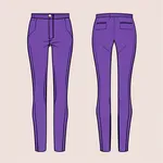 fitted purple pants image